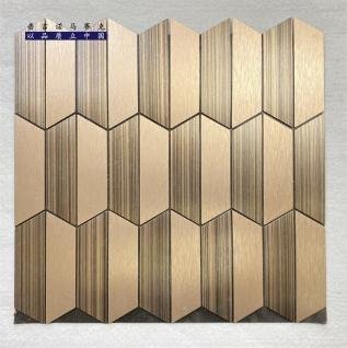 Copper Brown Long Hexagon Metal Mosaic Tile CM-MT-311 mosaic tile
