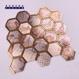 Copper Pearl Hexagon Metal Mosaic Tile CM-MT-328 mosaic tile