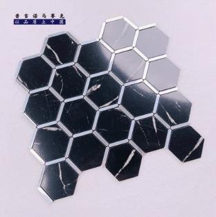 Black Hexagon Metal Mosaic Tile CM-MT-330 mosaic tile
