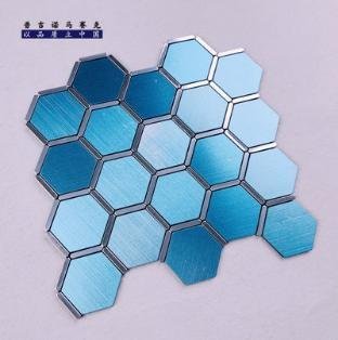 Blue Hexagon Metal Mosaic Tile CM-MT-336 mosaic tile