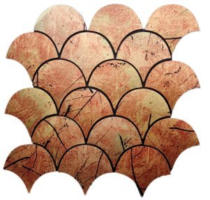 Copper Brown Fish Scale Metal Mosaic Tile mosaic tile
