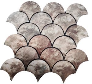 Silver Grey Fish Scale Metal Mosaic Tile mosaic tile