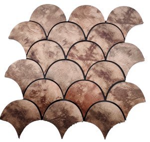Copper Brown Fish Scale Metal Mosaic Tile CM-MT-342 mosaic tile
