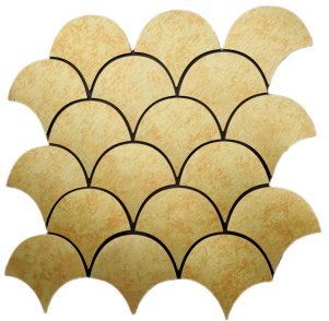 Gold Fish Scale Metal Mosaic Tile mosaic tile