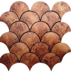 Copper Brown Fish Scale Metal Mosaic Tile CM-MT-349 mosaic tile
