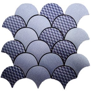 Blue Violet Fish Scale Metal Mosaic Tile mosaic tile