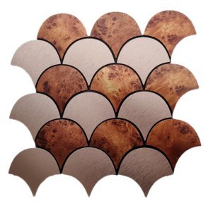 Rose Gold Fish Scale Metal Mosaic Tile mosaic tile