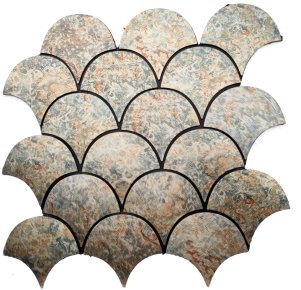 Silver Pearl Fish Scale Metal Mosaic Tile mosaic tile