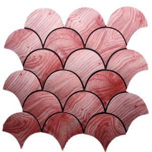 Rose Pink Fish Scale Metal Mosaic Tile mosaic tile