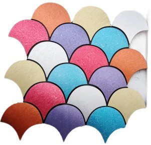 Multi-Tone Fish Scale Metal Mosaic Tile CM-MT-358 mosaic tile