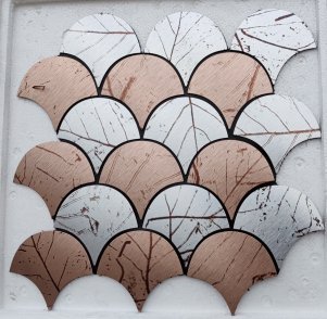 Copper Brown Fish Scale Metal Mosaic Tile CM-MT-362 mosaic tile
