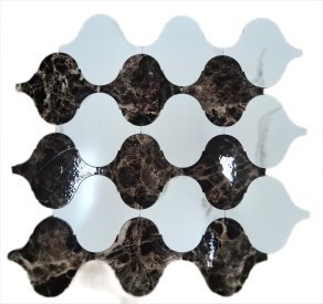 Black and White Wavy Metal Mosaic Tile mosaic tile