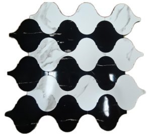 Black and White Wavy Metal Mosaic Tile CM-MT-380 mosaic tile