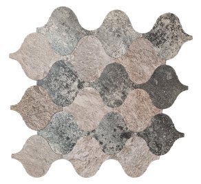 Multi-Tone Stone Wavy Metal Mosaic Tile mosaic tile