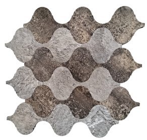 Silver Grey Wavy Metal Mosaic Tile mosaic tile