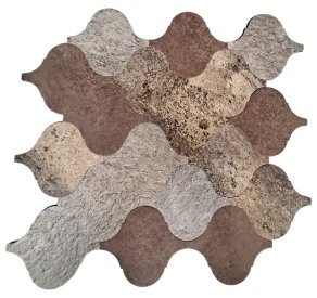 Tan Brown Wavy Metal Mosaic Tile mosaic tile