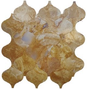 Gold Amber Wavy Metal Mosaic Tile mosaic tile