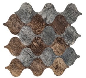 Grey and Brown Wavy Metal Mosaic Tile mosaic tile