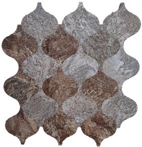Silver Brown Wavy Metal Mosaic Tile mosaic tile