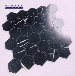 Black Hexagon Metal Mosaic Tile CM-MT-397 mosaic tile