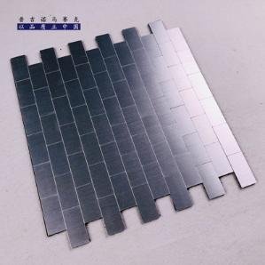 Silver Grey Stepped Metal Mosaic Tile mosaic tile