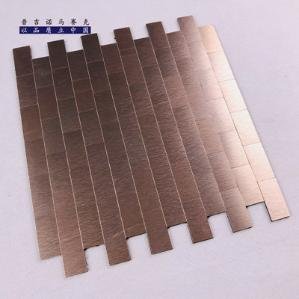 Rose Gold Stepped Metal Mosaic Tile mosaic tile