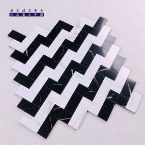 Black and White Stepped Metal Mosaic Tile mosaic tile