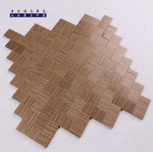 Copper Tan Stepped Metal Mosaic Tile mosaic tile