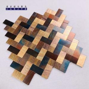 Multi-Tone Stepped Metal Mosaic Tile mosaic tile