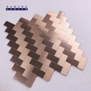Rose Copper Stepped Metal Mosaic Tile CM-MT-425 mosaic tile