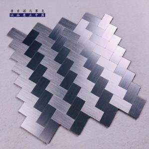 Silver Grey Stepped Metal Mosaic Tile CM-MT-426 mosaic tile