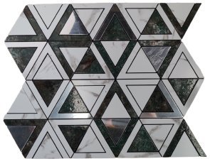 Black and White Triangle Metal Mosaic Tile CM-MT-431 mosaic tile