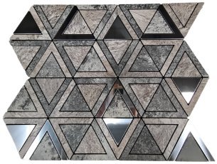Silver Grey Triangle Metal Mosaic Tile mosaic tile