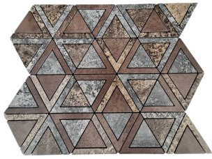 Bronze and Silver Triangle Metal Mosaic Tile CM-MT-434 mosaic tile