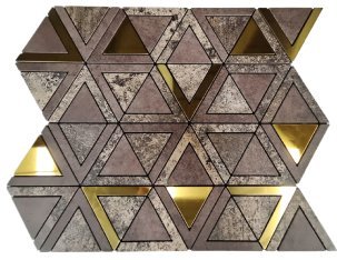 Bronze Silver Triangle Metal Mosaic Tile mosaic tile