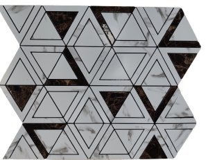 White and Black Triangle Metal Mosaic Tile CM-MT-440 mosaic tile