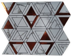 Grey and Brown Triangle Metal Mosaic Tile mosaic tile