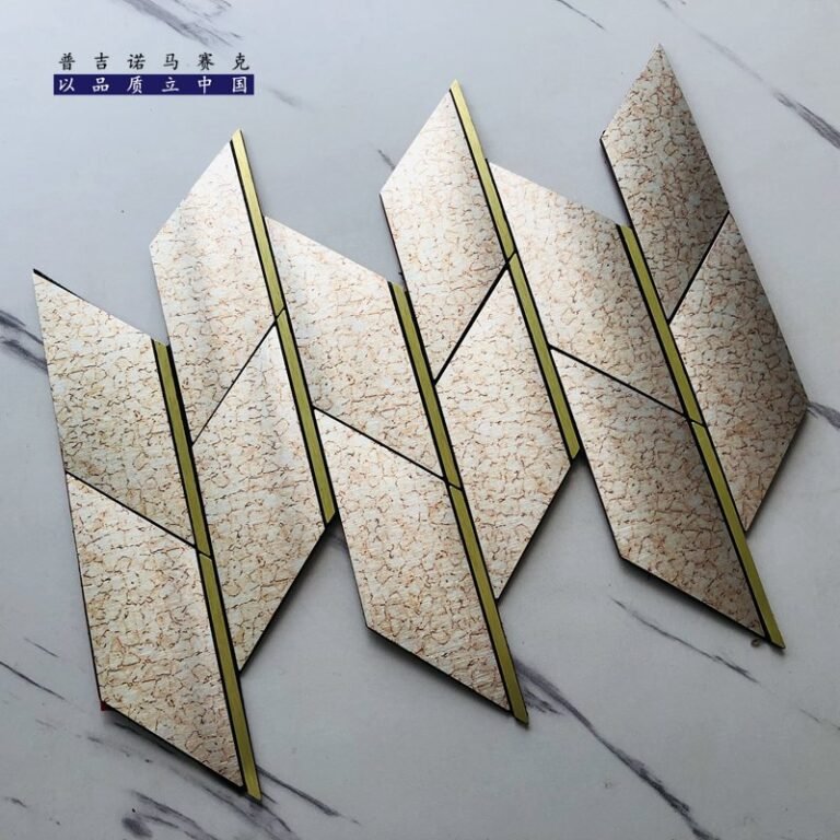 Silver White Leaf Metal Mosaic Tile mosaic tile