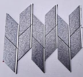 Silver Grey Leaf Metal Mosaic Tile mosaic tile