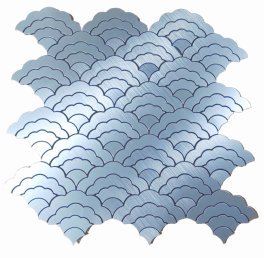 Light Blue Fish Scale Metal Mosaic Tile mosaic tile