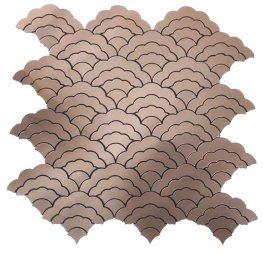 Rose Copper Fish Scale Metal Mosaic Tile mosaic tile