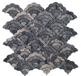 Grey Silver Fish Scale Metal Mosaic Tile mosaic tile