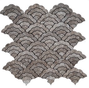 Grey Silver Marble Fish Scale Metal Mosaic Tile CM-MT-487 mosaic tile
