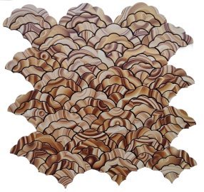 Copper Brown Marble Fish Scale Metal Mosaic Tile mosaic tile