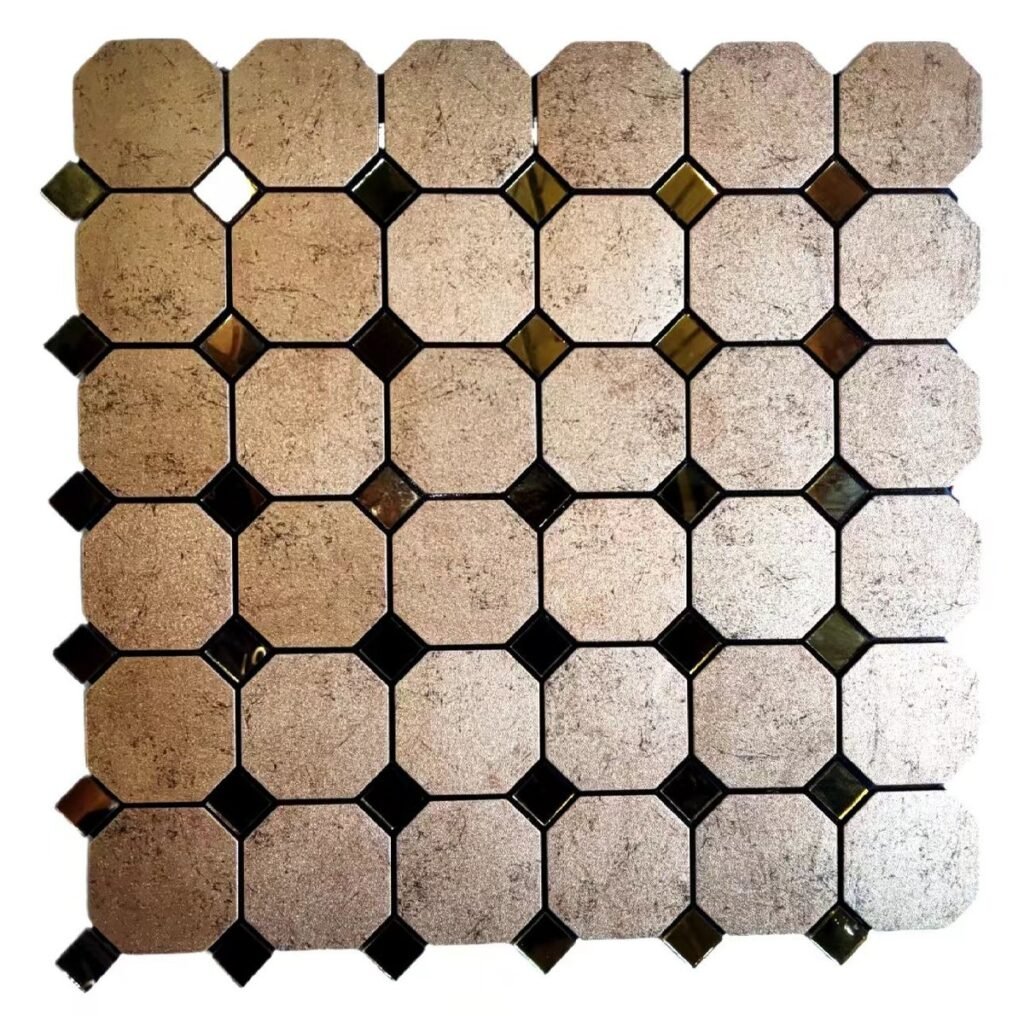 Gold Copper Octagon Metal Mosaic Tile mosaic tile