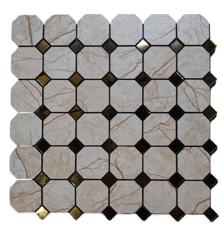 Silver Grey Octagon Metal Mosaic Tile mosaic tile