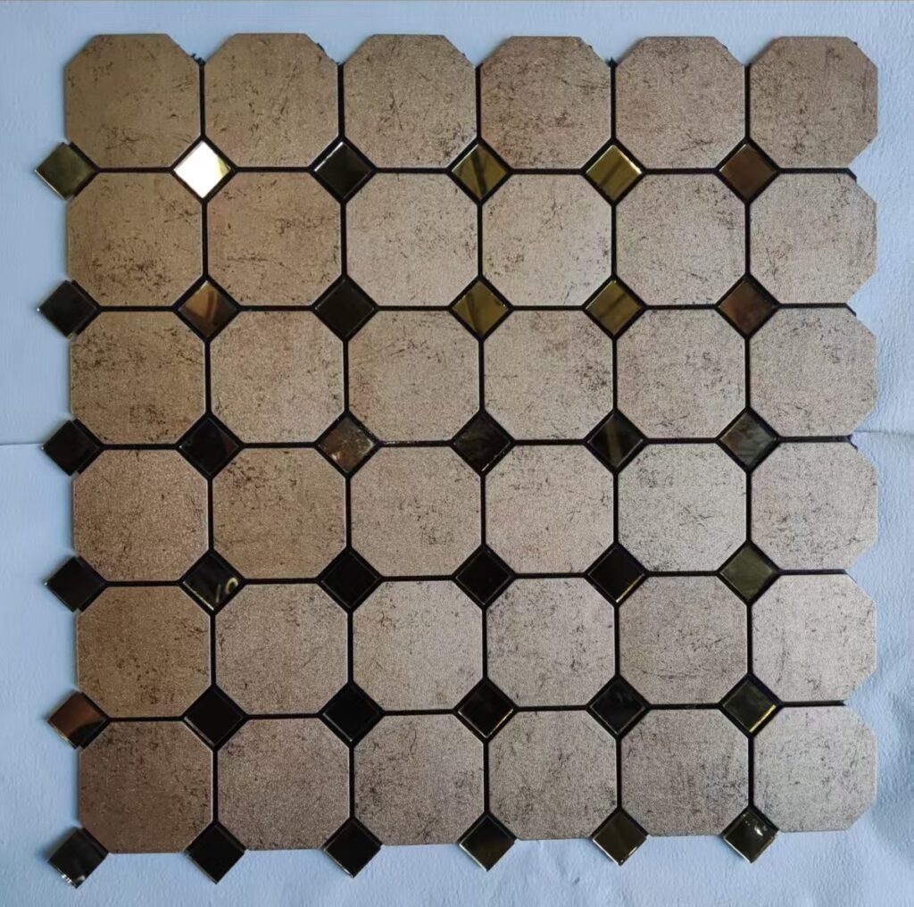 Copper Bronze Octagon Metal Mosaic Tile mosaic tile