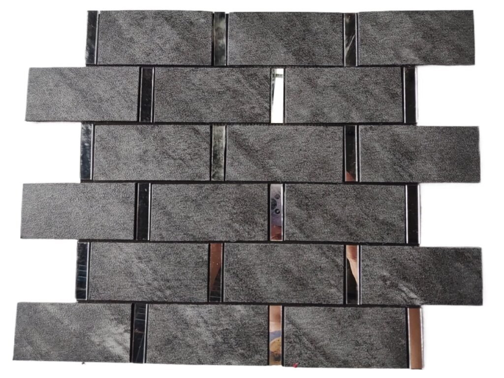 Grey Strip Metal Mosaic Tile mosaic tile