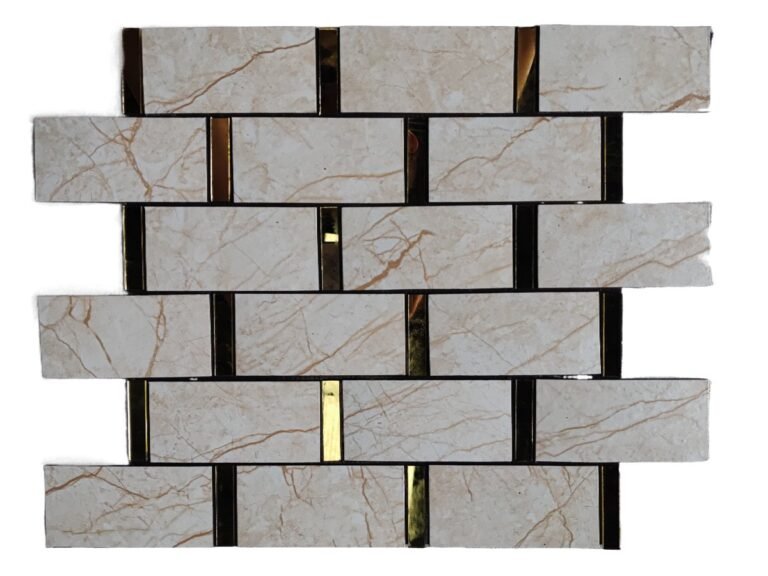 Silver Grey Marble Strip Metal Mosaic Tile mosaic tile