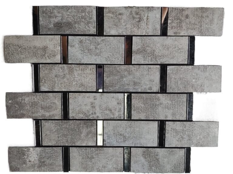 Grey Stone Strip Metal Mosaic Tile mosaic tile